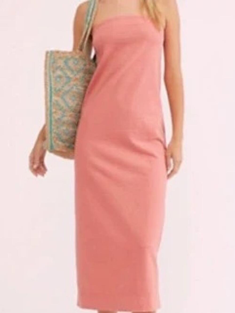 Free People Beach Minimalist Maxi Dress Strapless Clean Girl Pink Women XS
